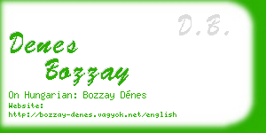 denes bozzay business card